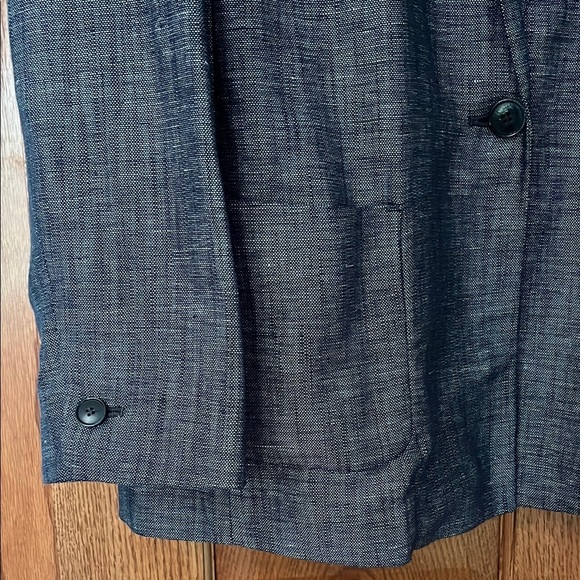 Talbots Linen / Cotton Blend Lightweight Blue Blazer - Size XL - Picture 3 of 13